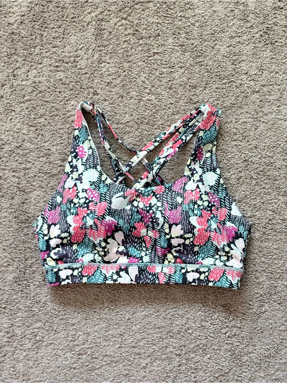 Senita vintage floral strappy sports bra - Picture 1 of 3